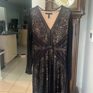 BCBGMaxAria black lace dress